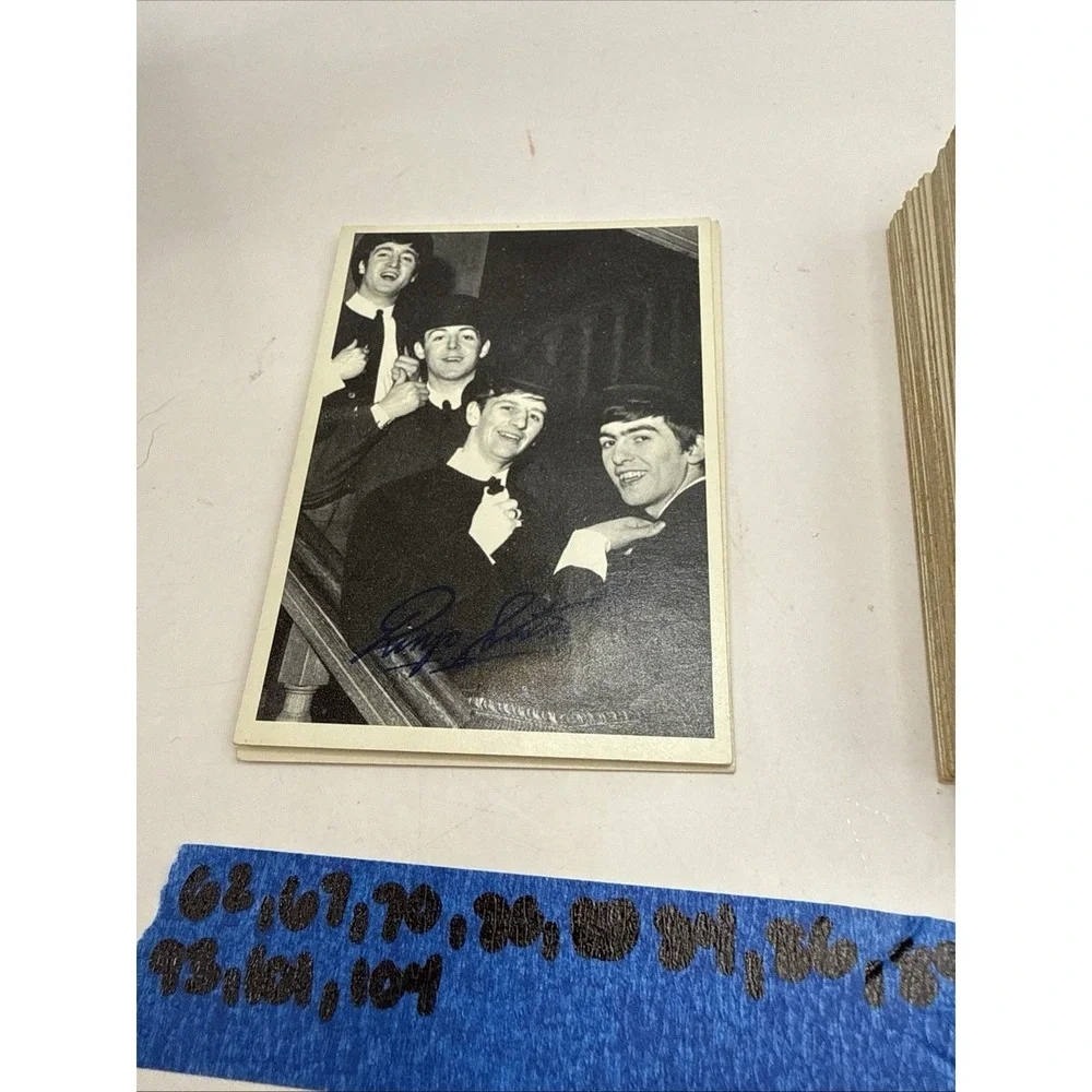 Large Lot of 101 1964 Topps The Beatles B&W Series 2 Color Trading Cards Poor